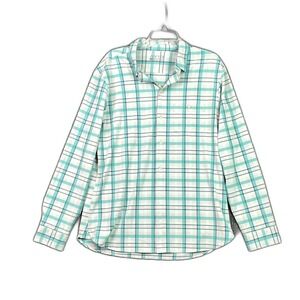 Avid Moisture Wicking Shirt Men L Plaid Stretch Button Up Sportswear Performance